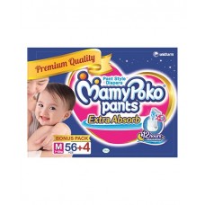 Mamy Poko Pants Extra Absorb-M (7-12 Kg), 56+4 Pcs